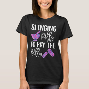 Slingerende pillen om de rekeningen te betalen gra t-shirt