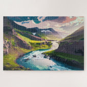 Slingerende Rivier  Legpuzzel (Horizontaal)