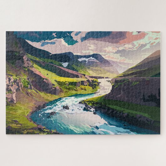 Slingerende Rivier  Legpuzzel (Horizontaal)