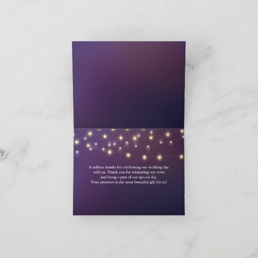 Slingerlicht Avond Huwelijk Bedankt (Binnen)