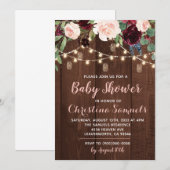 Slingerlicht baby shower uitnodiging (Voorkant / Achterkant)