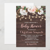 Slingerlicht baby shower uitnodiging (Voorkant / Achterkant)