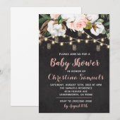 Slingerlicht baby shower uitnodiging (Voorkant / Achterkant)