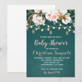 Slingerlicht baby shower uitnodiging (Voorkant / Achterkant)