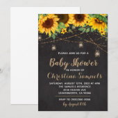Slingerlicht baby shower uitnodiging (Voorkant / Achterkant)