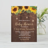 Slingerlicht baby shower uitnodiging (Staand voorkant)