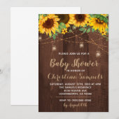 Slingerlicht baby shower uitnodiging (Voorkant / Achterkant)