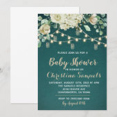 Slingerlicht baby shower uitnodiging (Voorkant / Achterkant)