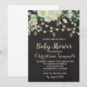 Slingerlicht baby shower uitnodiging (Voorkant / Achterkant)