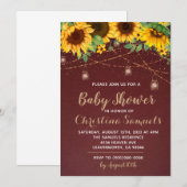 Slingerlicht baby shower uitnodiging (Voorkant / Achterkant)