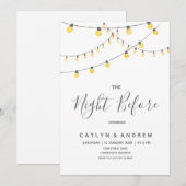 Slingerlicht de avond voor uitnodiging (Voorkant / Achterkant)