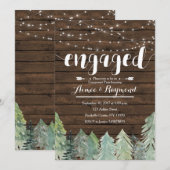 Slingerlicht Winter verlovingsfeestje Kaart (Voorkant / Achterkant)