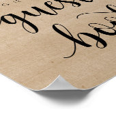 Slingerlichten, Huwelijk Teken Ons Gast Boek Poste Poster (Hoek)