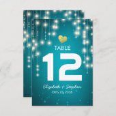 Slingerlichten Huwelijksstoel Plaats Tafelnummer (Voorkant / Achterkant)