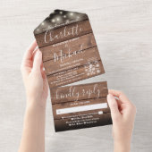 Slingerlichten Metselpotten Rustieke Schuur Houten All In One Uitnodiging (Afscheurbaar)