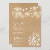 Slingerlichten Metselwerkpotten Rustieke Kraft Tro Kaart (Voorkant / Achterkant)