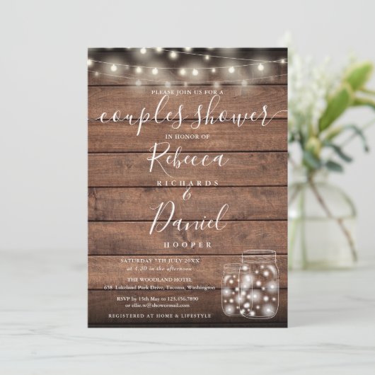 Slingerlichten Metselwerkpotten Script Koppel Brui Kaart (Staand voorkant)