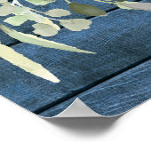 Slingerlichten Rustic Hout 50ste Verjaardag Bord Poster (Hoek)