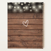 Slingerlichten Rustieke Houten Handtekening Script Planner (Achterkant)