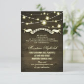 slingerlichten rustieke landelijke ontvangstkaarte kaart (Staand voorkant)