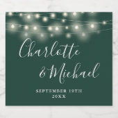 Slingerlichten Signature Script Smaragdgroene Huwe Bier Etiket (Enkel label)