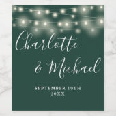 Slingerlichten Signature Script Smaragdgroene Huwe Wijn Etiket (Enkel label)