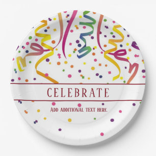 Slingers en confetti papieren bord