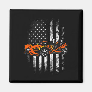 Slingshot Car Amerikaanse vlag 4 juli Magneet