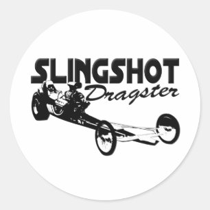 Slingshot Dragster  drag racen Ronde Sticker