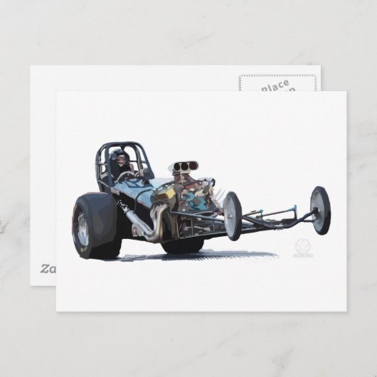  Slingshot Dragster Wheelie Briefkaart (Voorkant / Achterkant)