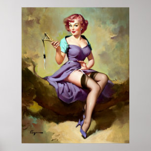 Slingshot Pin Up Poster