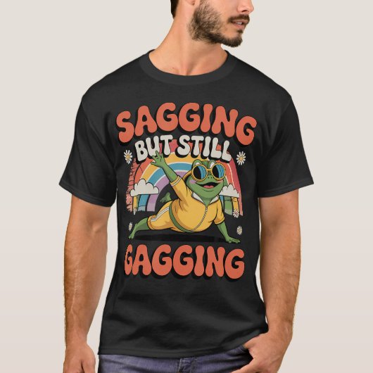 Slinkende maar nog steeds grappige kikker meme t-shirt (Voorkant)