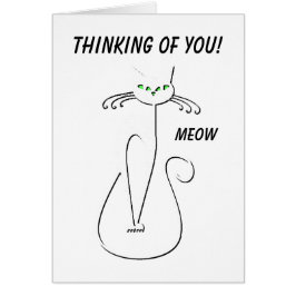 Slinky Black Cat Custom Tekst Groene Ogen Blank