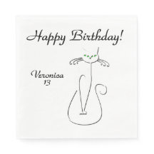 Slinky Black Cat Custom Tekst Groene Ogen