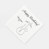 Slinky Black Cat Custom Tekst Groene Ogen Servet (Hoek)