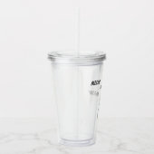 Slinky Black Cat Meow Custom Text Green Eyes Acryl Drinkbeker (Rechts)