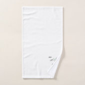 Slinky Black Cat Meow Custom Text Green Eyes Bad Handdoek (Handdoek)