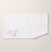 Slinky Black Cat Meow Custom Text Green Eyes Bad Handdoek (Handdoek)