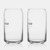 Slinky Black Cat Meow Custom Text Green Eyes Blikvorm Glas (Links)