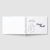 Slinky Black Cat Meow Custom Text Green Eyes Gastenboek (Volledig)