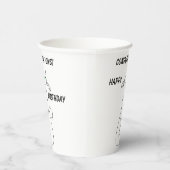 Slinky Black Cat Meow Custom Text Green Eyes Papieren Bekers (Rechts)