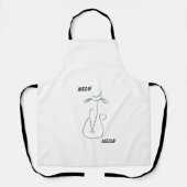 Slinky Black Cat Meow Custom Text Green Eyes Schort (Voorkant)