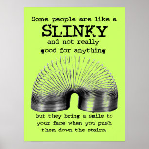 Slinky Mensen Grappige Print Poster Humor