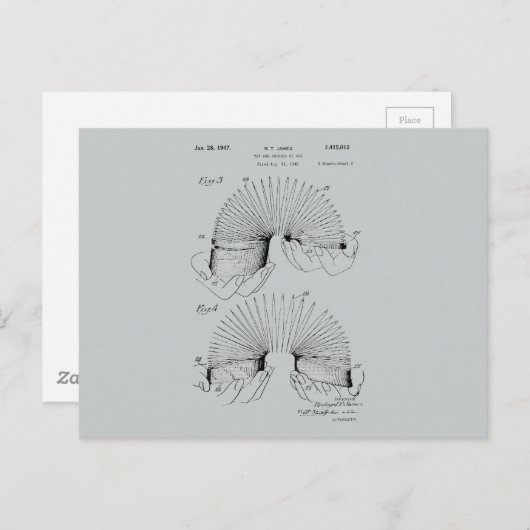 Slinky Patent Briefkaart (Voorkant / Achterkant)