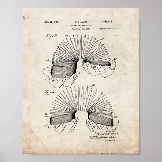 Slinky Patent - Oude look Poster (Voorkant)