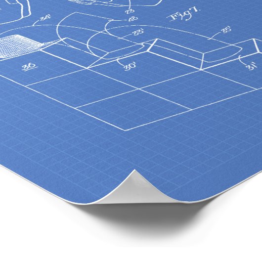 Slinky Speelgoed 1946 Patent Art - Blauwdruk Poster (Hoek)