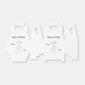 Slinky Zwart Kat Verjaardag Custom Tekst Groene Og Bedankdoosjes (Uitgevouwen)