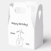 Slinky Zwart Kat Verjaardag Custom Tekst Groene Og Bedankdoosjes (Geopend)