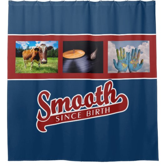 SLIOTH met UW 3-foto's douchegordijn (Voorkant)