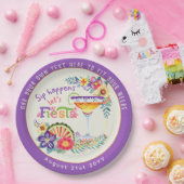Slip Happens! Laten we FIESTA Vieren Aangepast Papieren Bordje (Feest)